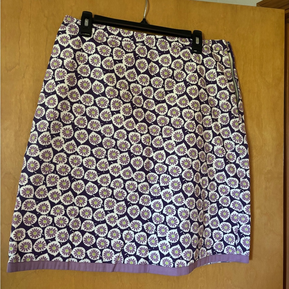 Boden Floral Purple Skirt size 10